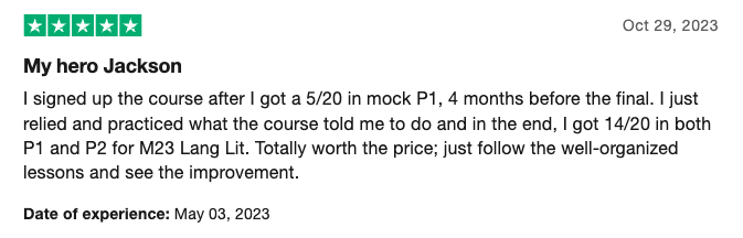 Trustpilot review of LitLearn by Hyunsoo Lee