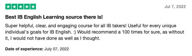 Trustpilot review of LitLearn by Kylie Chan